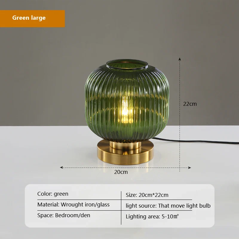 Lampe de Table en verre rétro - Image 7