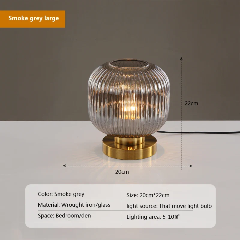 Lampe de Table en verre rétro - Image 9