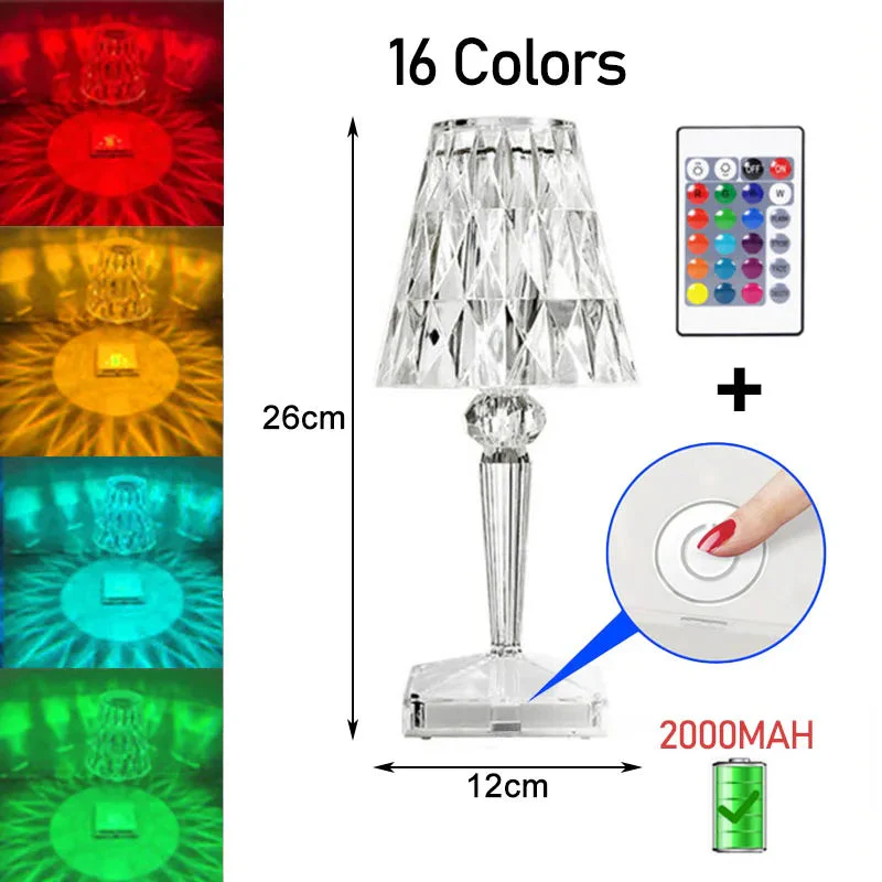 Lampe de Table Led en diamant