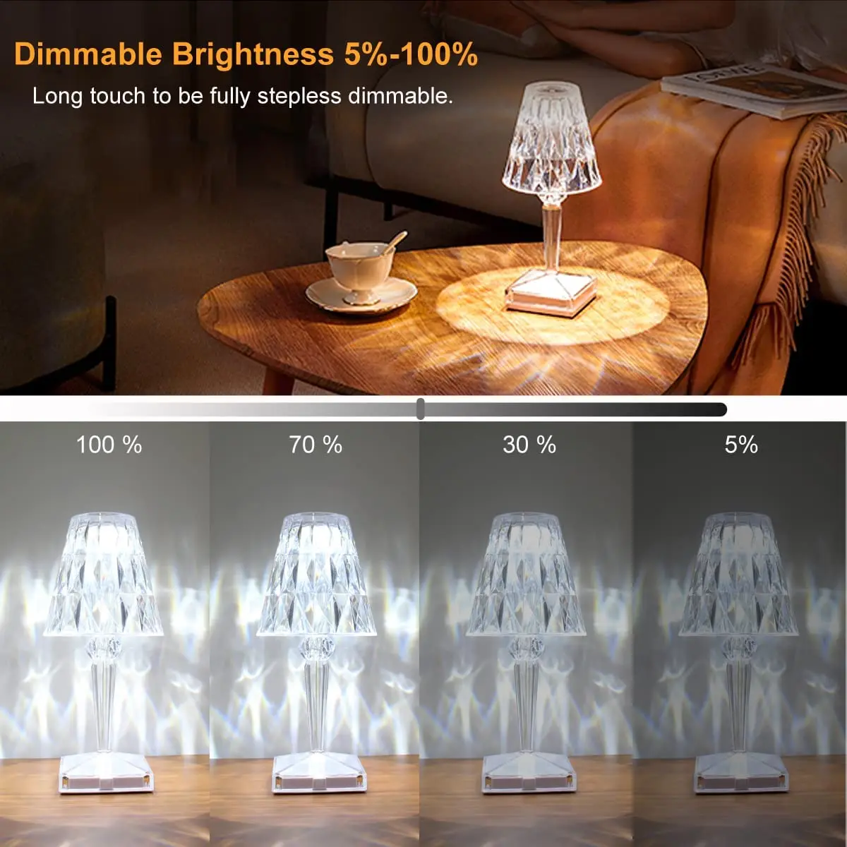 Lampe de Table Led en diamant - Image 5