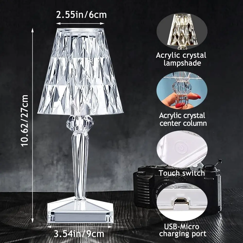 Lampe de Table Led en diamant - Image 6