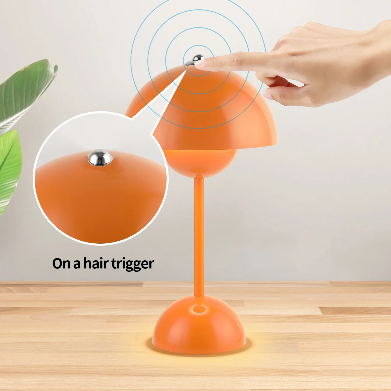 Lampe de table led nordique interrupteur tactile supérieur lampe de table de chargement USB lampe de champignon de bourgeon de fleur lampe de table décorative de table de chevet - Image 3