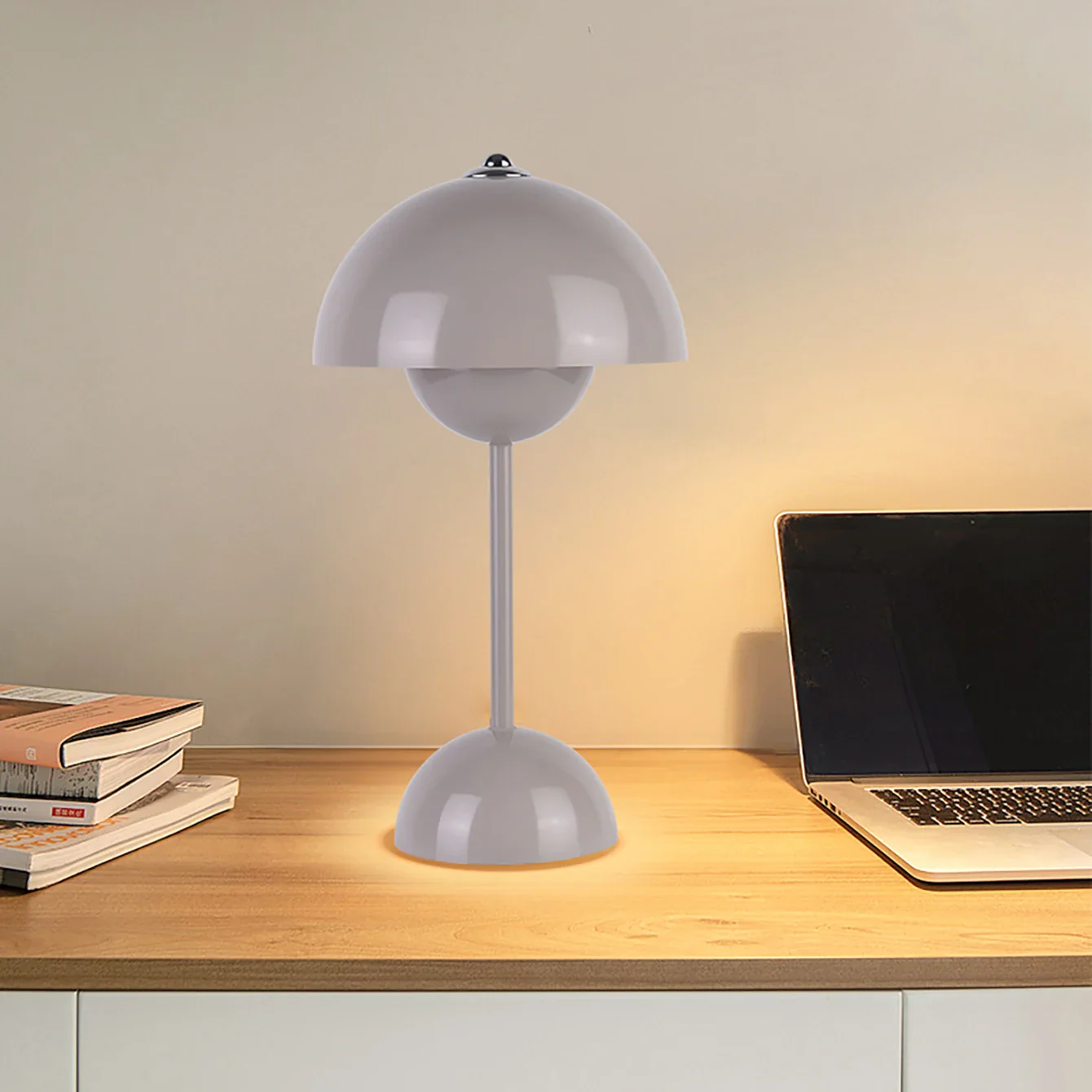 Lampe de table led nordique interrupteur tactile supérieur lampe de table de chargement USB lampe de champignon de bourgeon de fleur lampe de table décorative de table de chevet - Image 5