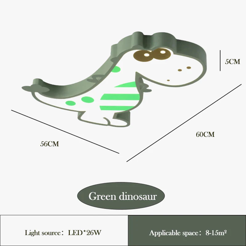 lampe dinosaure mignonne pour chambre d'enfants moderne et créative - Image 7