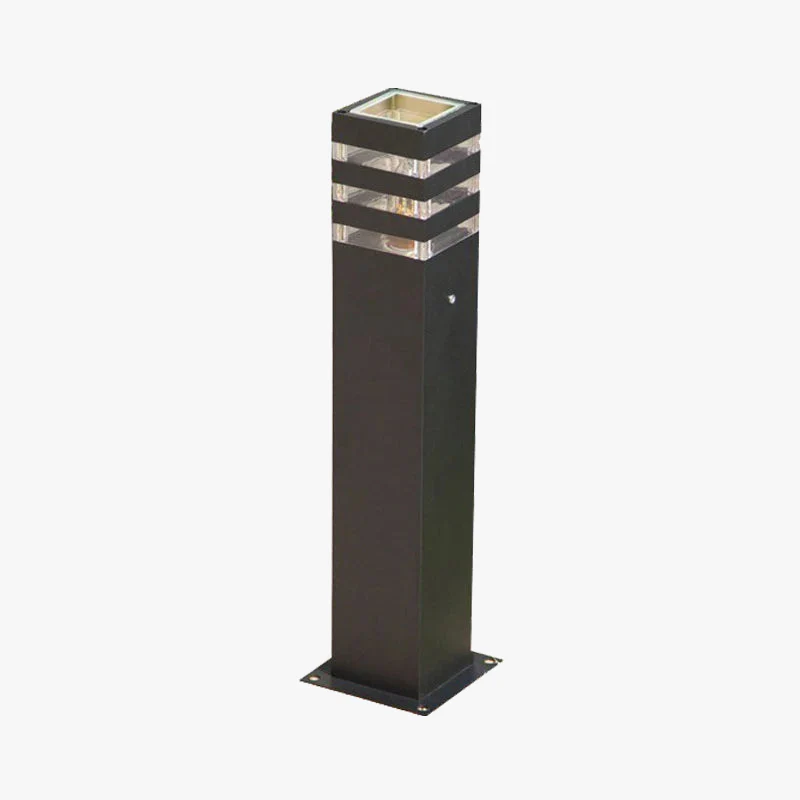 lampe extérieure carrée en aluminium led moderne pour jardin et parc