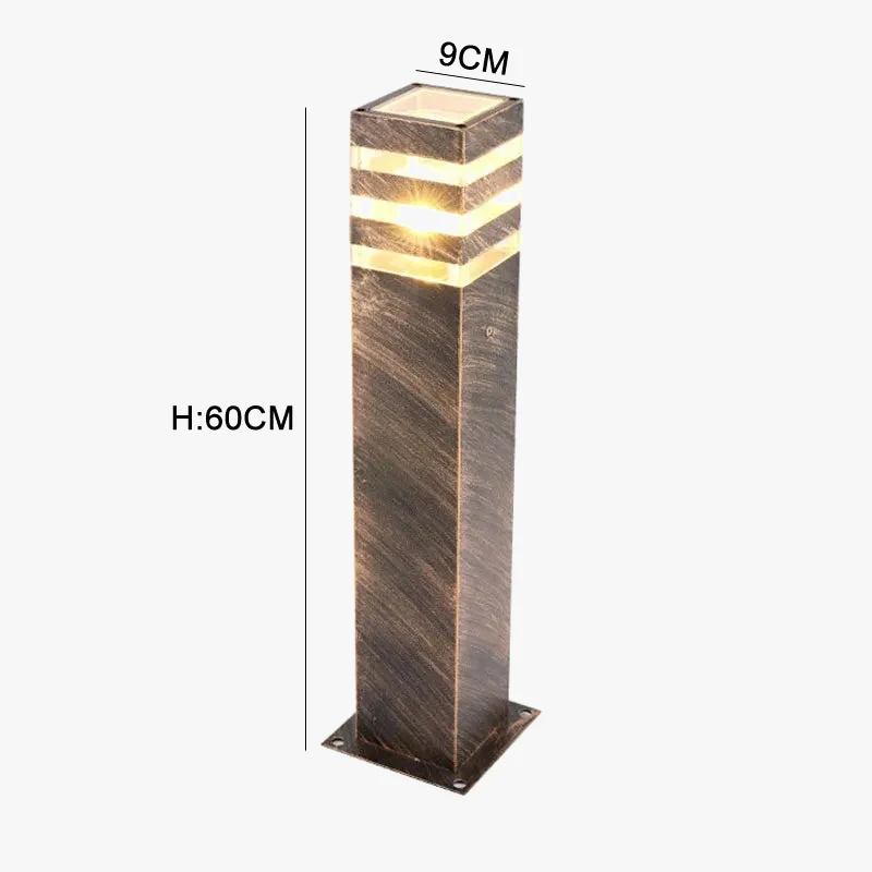 lampe extérieure carrée en aluminium led moderne pour jardin et parc - Image 5