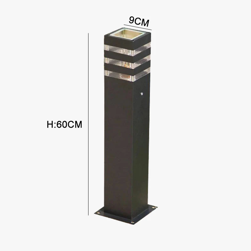 lampe extérieure carrée en aluminium led moderne pour jardin et parc - Image 6
