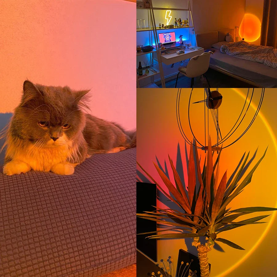 lampe led coucher de soleil veilleuse projecteur ambiance festive - Image 2