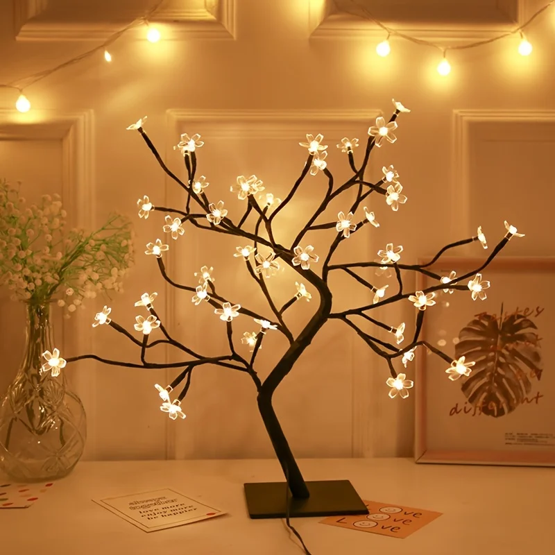 Lampe LED en forme de cerisier avec prise USB - Image 2