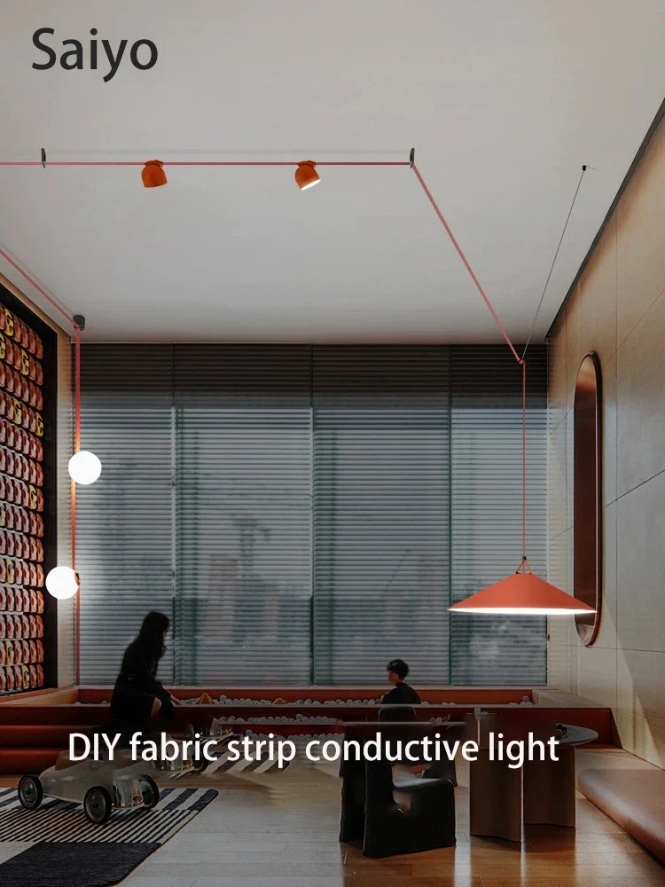 lampe led en tissu tricoté bande lumineuse pour loft - Image 2