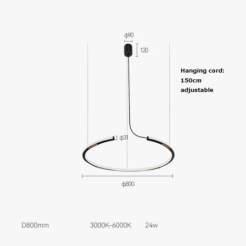 lampe led ronde avec capteur de main et intensité variable - Image 8