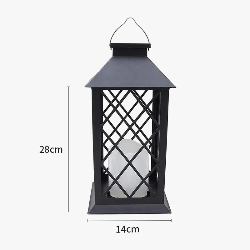 Lampe LED solaire européenne rétro électronique bougie lanterne crépuscule à l'aube lampe décorative solaire pour intérieur extérieur jardin terrasse - Image 7