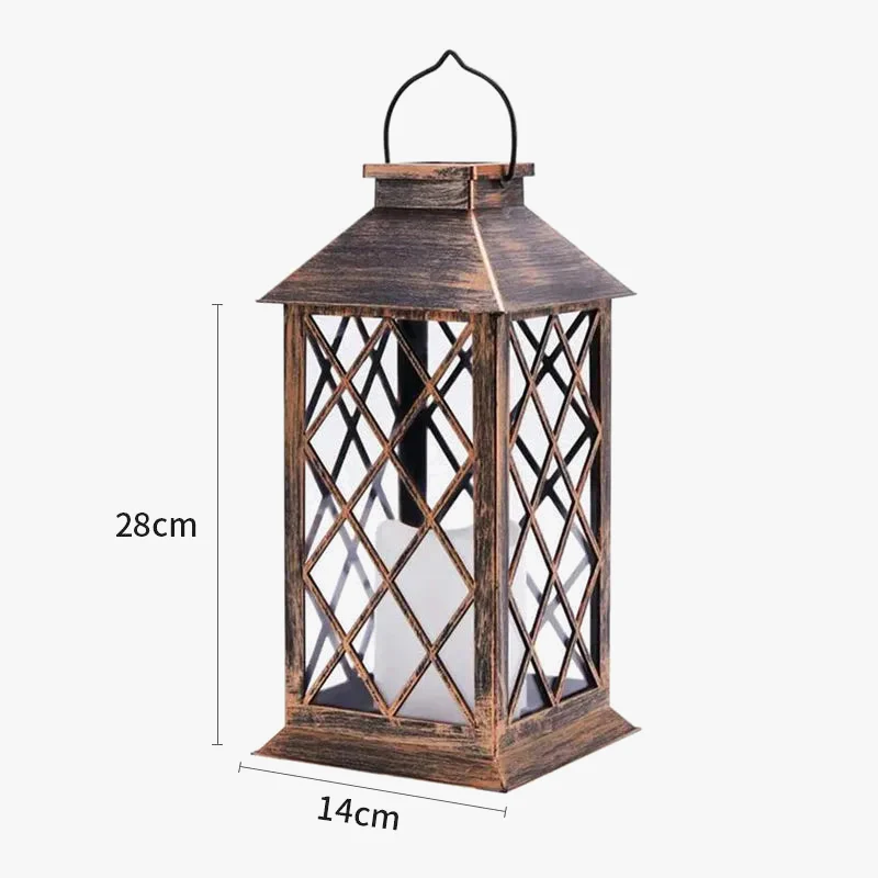 Lampe LED solaire européenne rétro électronique bougie lanterne crépuscule à l'aube lampe décorative solaire pour intérieur extérieur jardin terrasse - Image 8