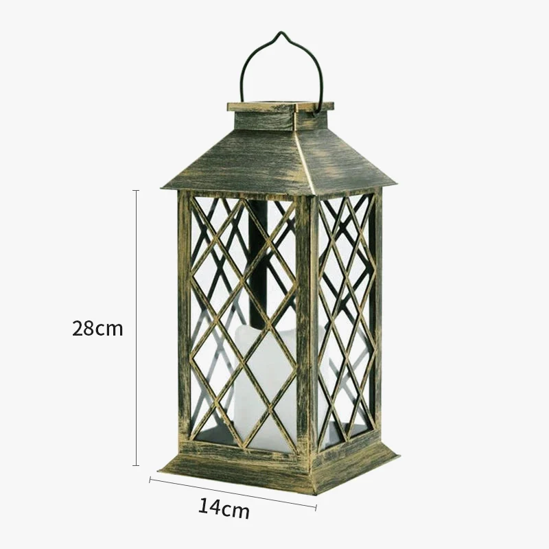 Lampe LED solaire européenne rétro électronique bougie lanterne crépuscule à l'aube lampe décorative solaire pour intérieur extérieur jardin terrasse - Image 9
