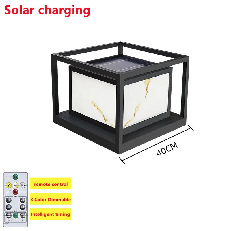 lampe LED solaire moderne pour décoration d'extérieur luxueuse - Image 14