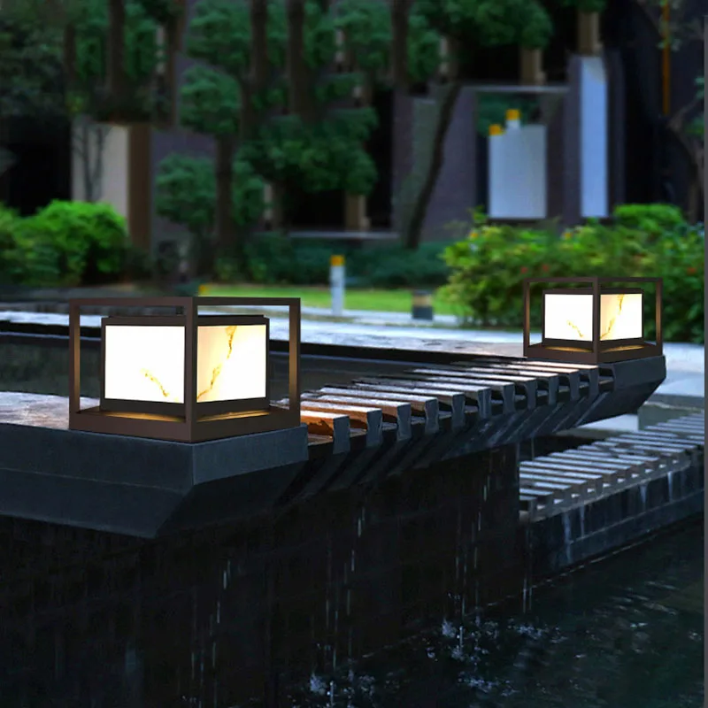 lampe LED solaire moderne pour décoration d'extérieur luxueuse - Image 2