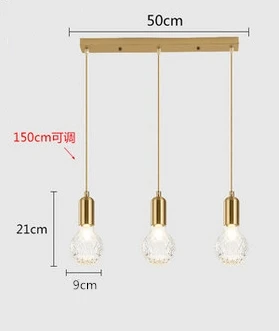 suspension LED en verre de cristal design nordique moderne - Image 10