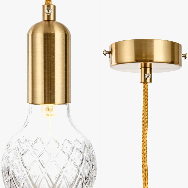 suspension LED en verre de cristal design nordique moderne - Image 6