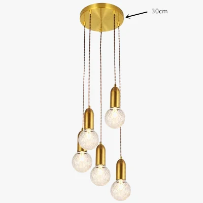 suspension LED en verre de cristal design nordique moderne - Image 8