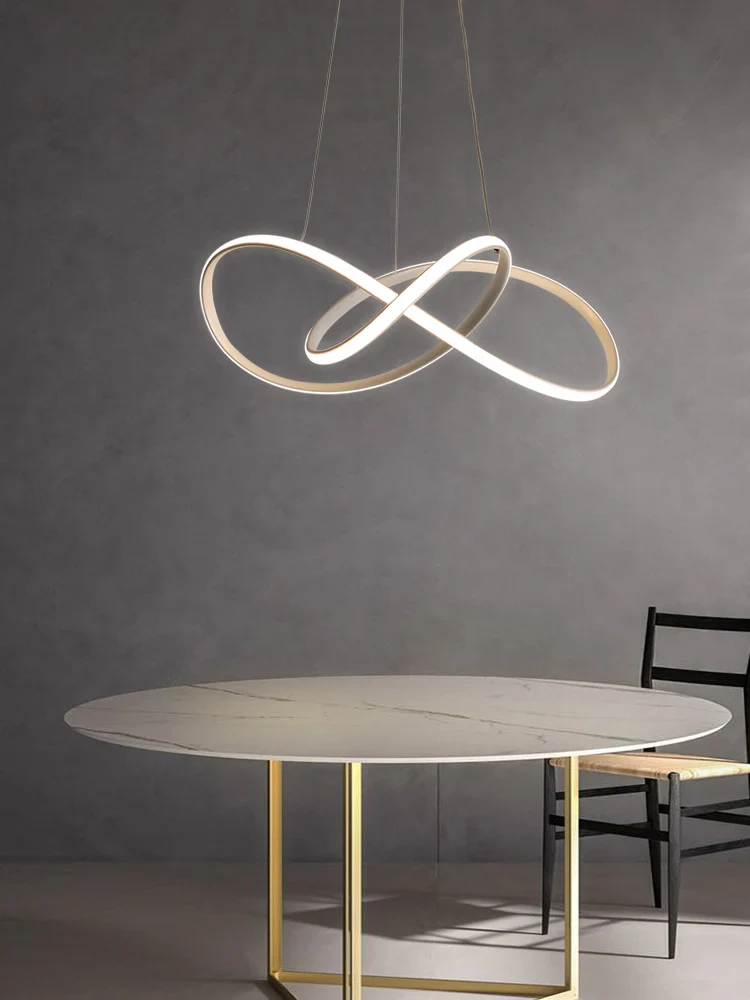 suspension LED torsadée design nordique intensité variable - Image 2