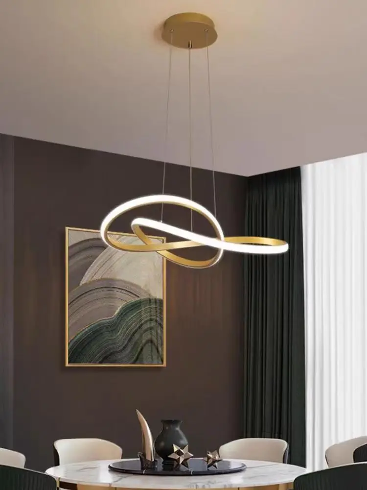 suspension LED torsadée design nordique intensité variable - Image 3
