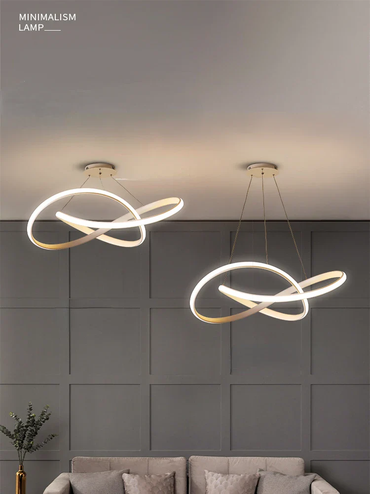 suspension LED torsadée design nordique intensité variable - Image 4