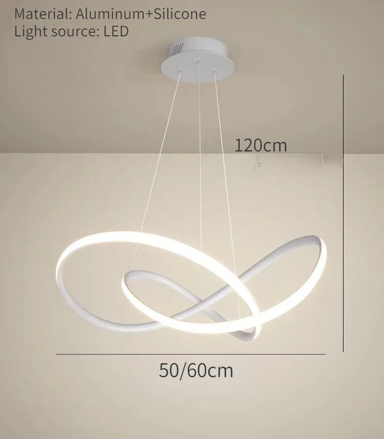 suspension LED torsadée design nordique intensité variable - Image 7