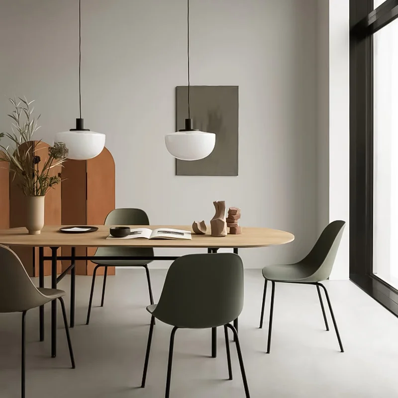 lampe minimaliste suspendue en verre adaptée pour étude et chevet - Image 2