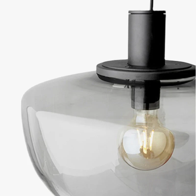 lampe minimaliste suspendue en verre adaptée pour étude et chevet - Image 5