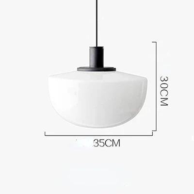 lampe minimaliste suspendue en verre adaptée pour étude et chevet - Image 9