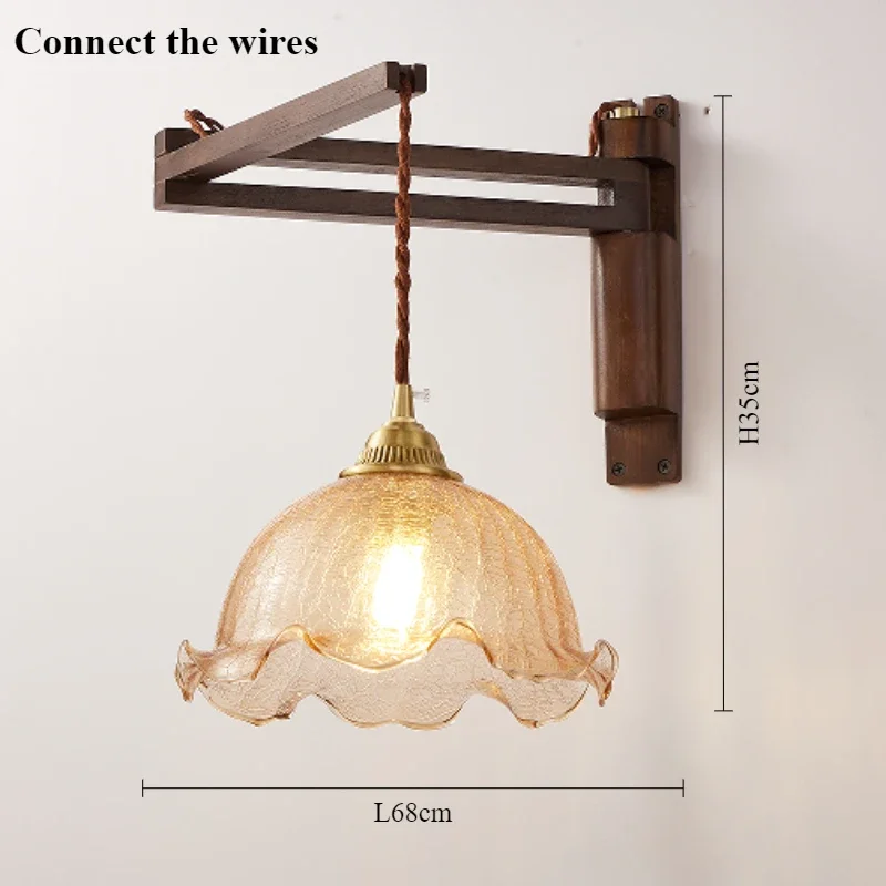 lampe moderne en bois de noyer avec lumière led décorative - Image 10
