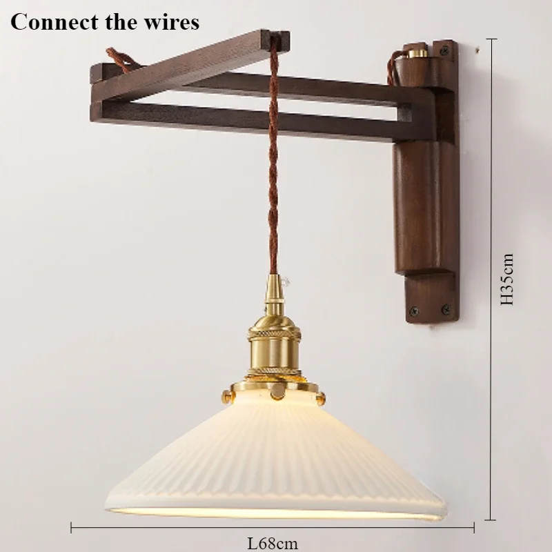 lampe moderne en bois de noyer avec lumière led décorative - Image 12