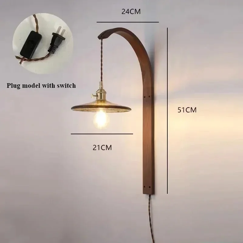 lampe moderne en bois de noyer avec lumière led décorative - Image 14