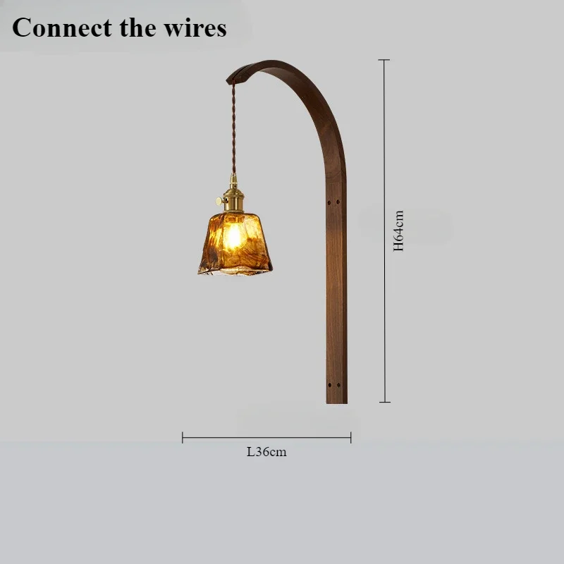 lampe moderne en bois de noyer avec lumière led décorative - Image 17
