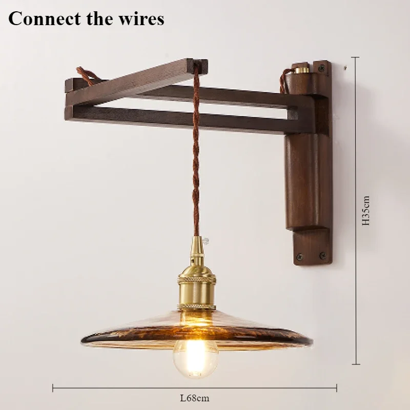 lampe moderne en bois de noyer avec lumière led décorative - Image 18