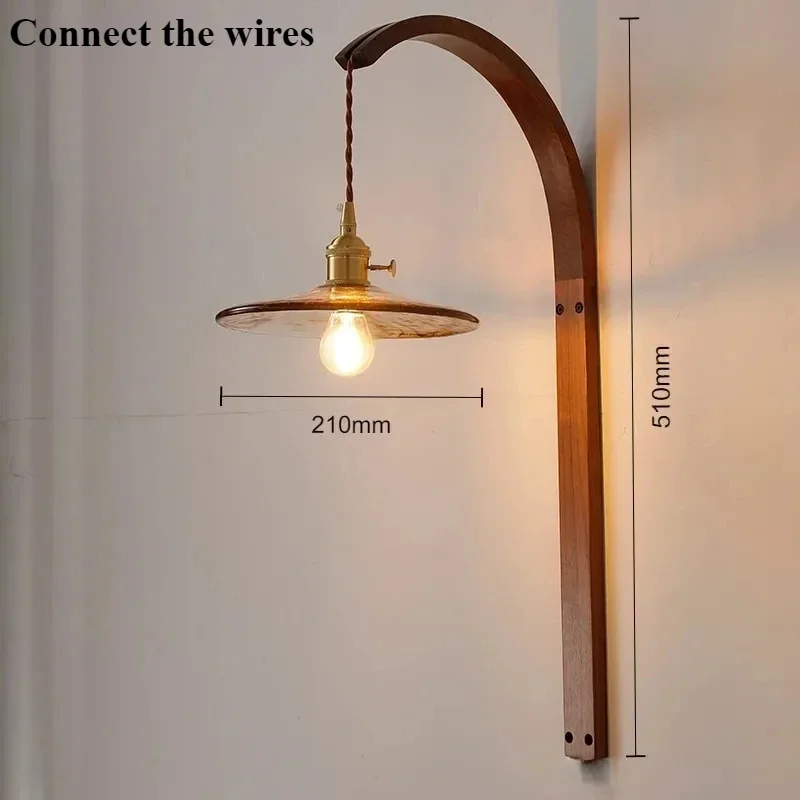 lampe moderne en bois de noyer avec lumière led décorative - Image 19