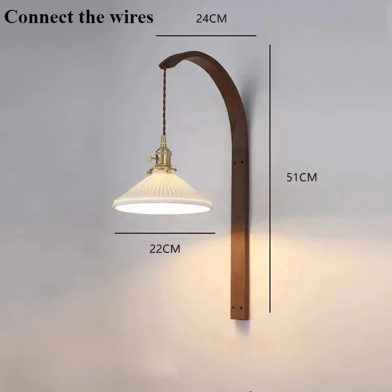 lampe moderne en bois de noyer avec lumière led décorative - Image 7