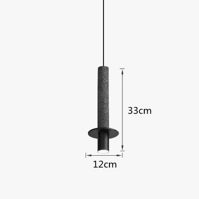 Lampe moderne Terrazzo lustre en marbre projecteur cylindrique suspension Restaurant réception marbre Led lustre trou pierre - Image 9