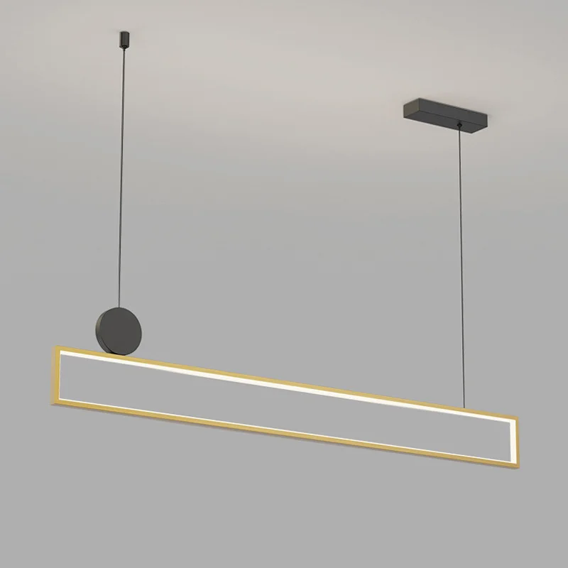 lampe pendante moderne rectangle led lustre suspendu intérieur - Image 4