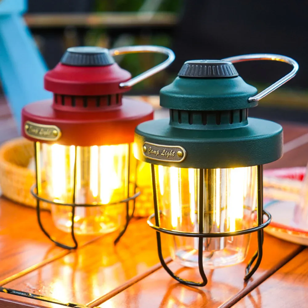 lampe rétro portable rechargeable pour camping et éclairage extérieur - Image 4