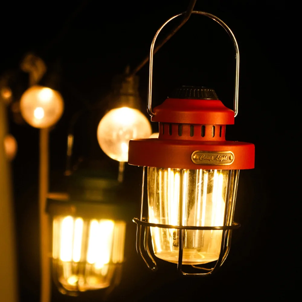 lampe rétro portable rechargeable pour camping et éclairage extérieur - Image 8