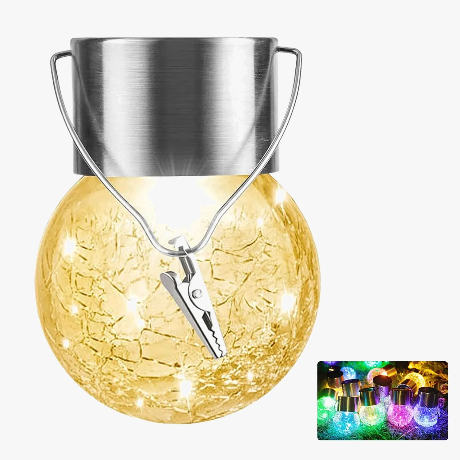 lampe solaire extérieure en rotin pour jardin décoratif - Image 7