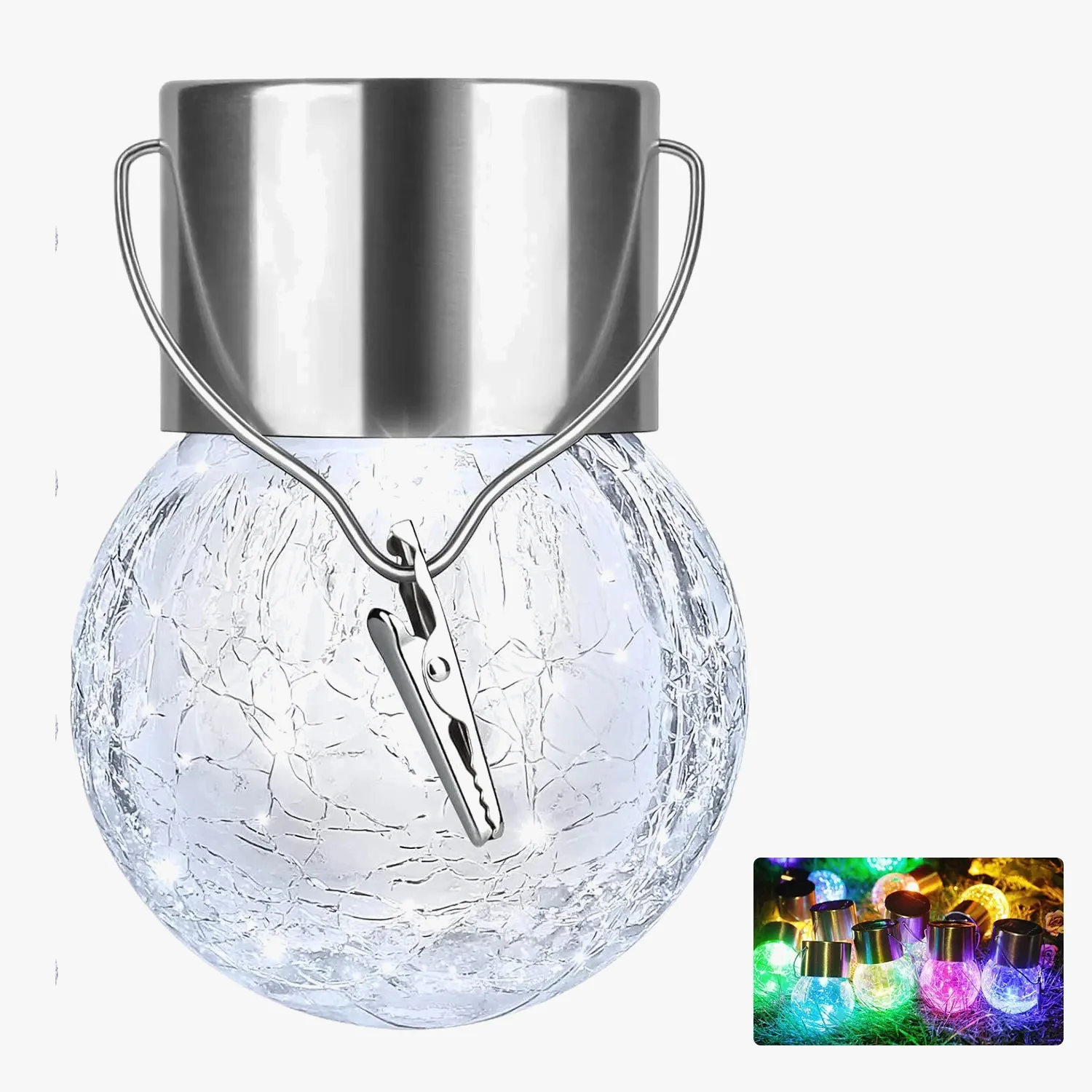 lampe solaire extérieure en rotin pour jardin décoratif - Image 9