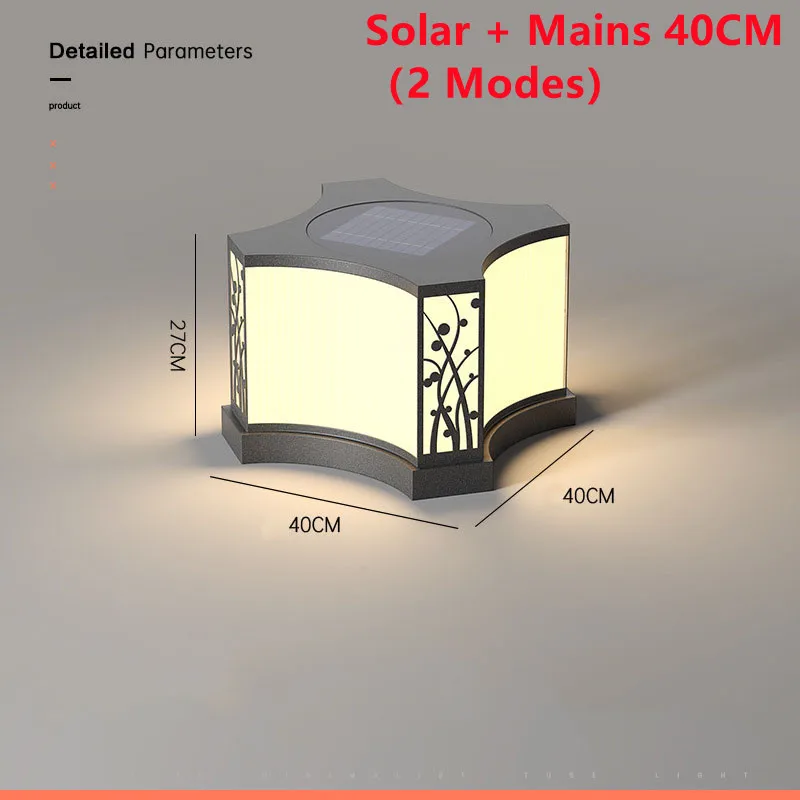lampe solaire extérieure led en acier inoxydable pour jardin et clôture - Image 10