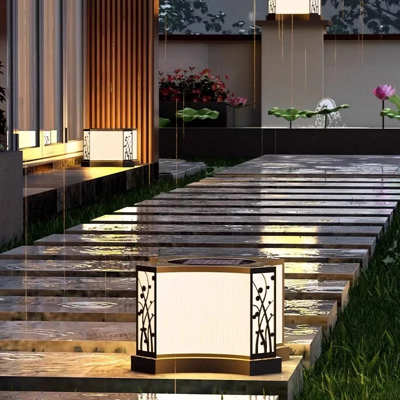 lampe solaire extérieure led en acier inoxydable pour jardin et clôture - Image 3