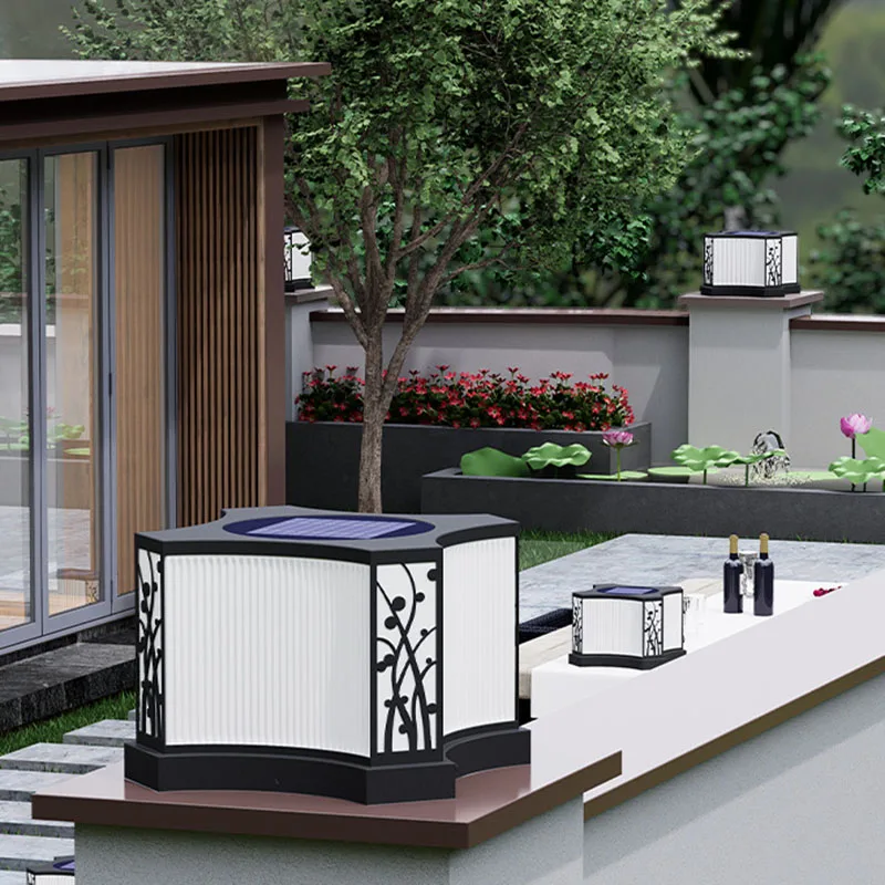lampe solaire extérieure led en acier inoxydable pour jardin et clôture - Image 5