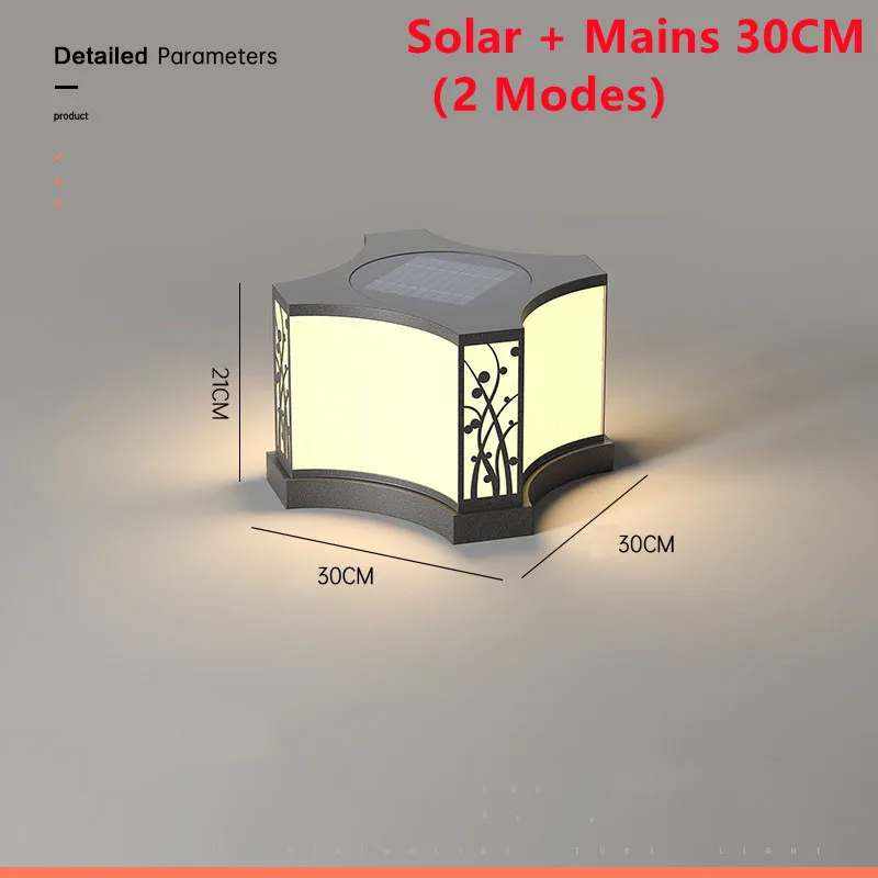 lampe solaire extérieure led en acier inoxydable pour jardin et clôture - Image 9