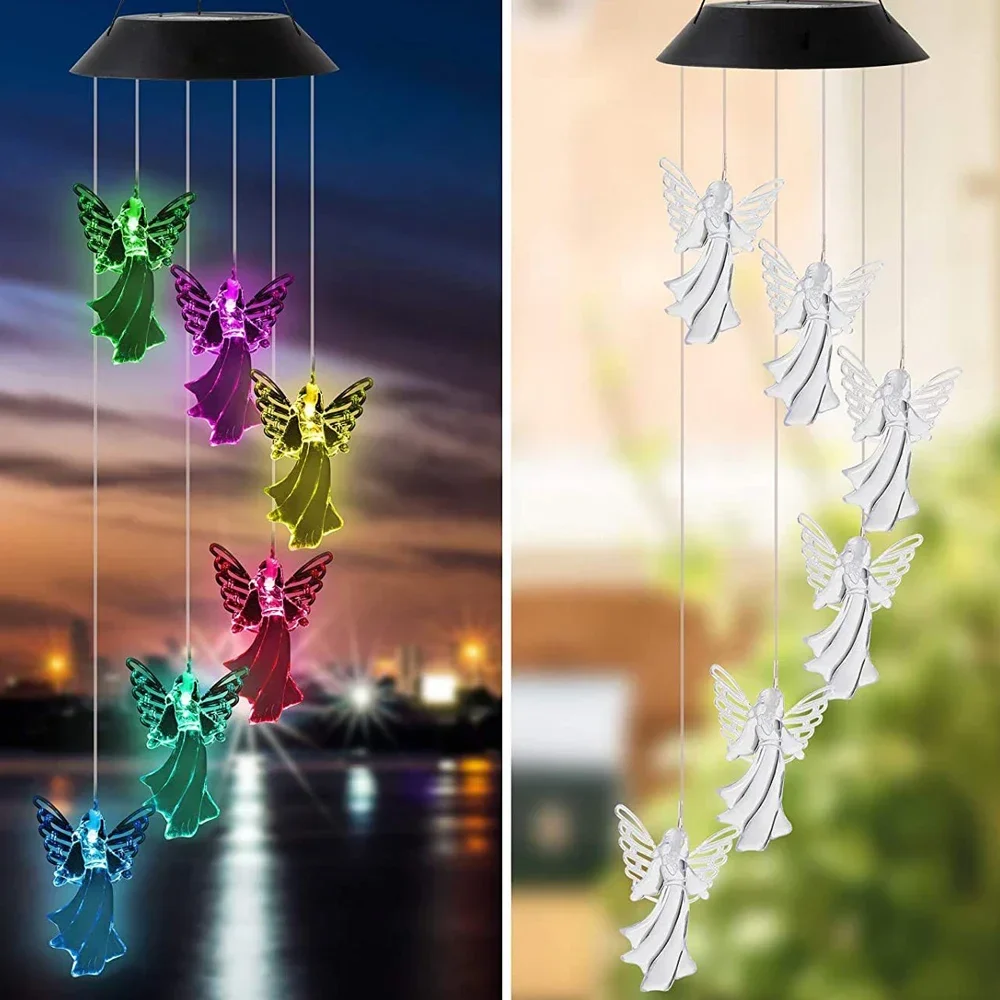 lampe solaire led colorée avec boule cristal papillon pour jardin - Image 12