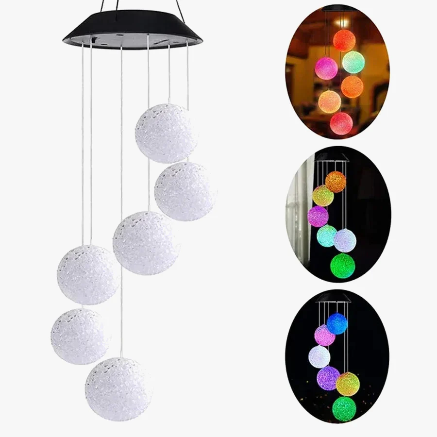 lampe solaire led colorée avec boule cristal papillon pour jardin - Image 5