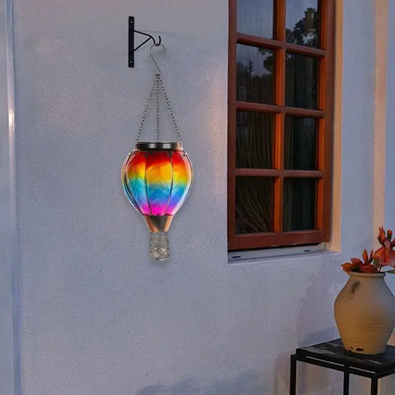 lampe solaire montgolfière led extérieure avec flamme vacillante - Image 7